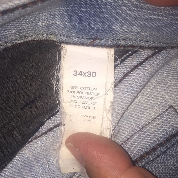 custom bleached Perry Ellis jeans - Picture 3 of 7